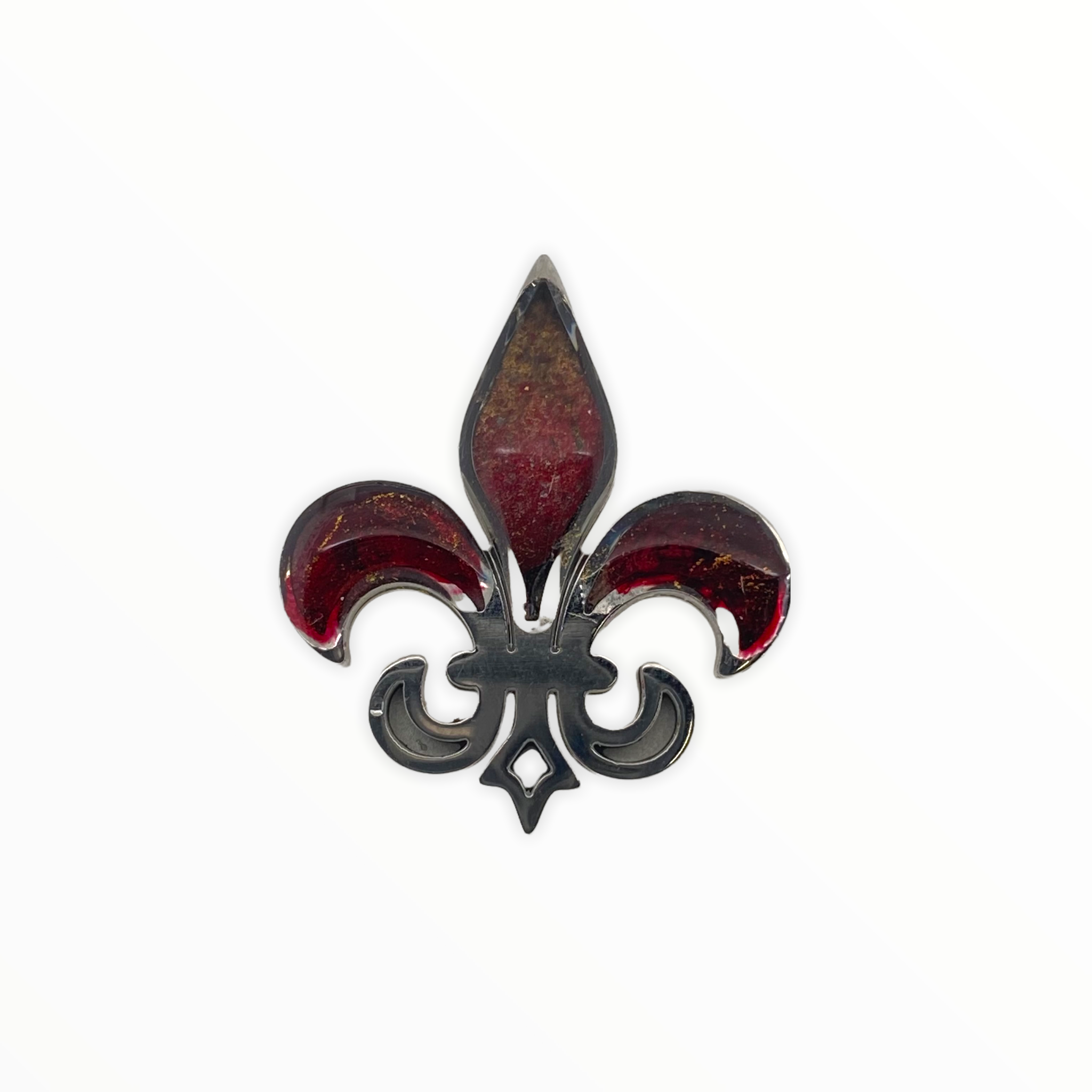 4 Maroon/Burgundy Cross - Fleur De Lis - Religious - Iron On