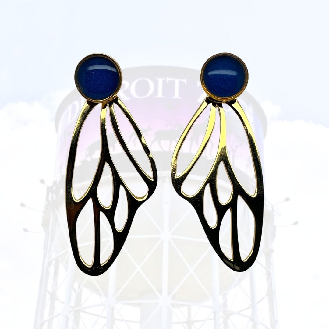 Detroit Zoo Callie Butterfly Earrings | Gold