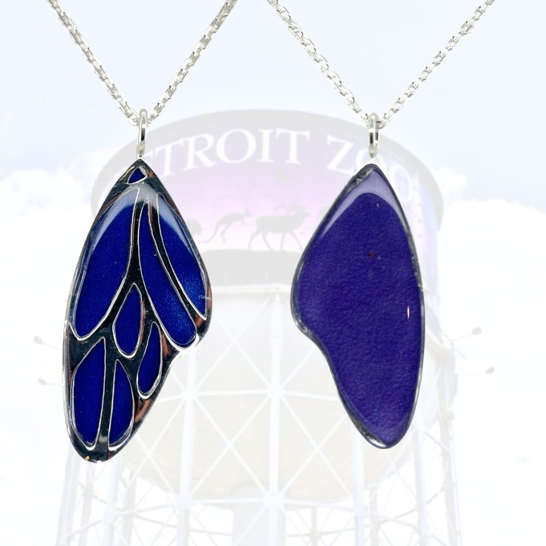 Detroit Zoo Vivian Butterfly Necklace | Silver