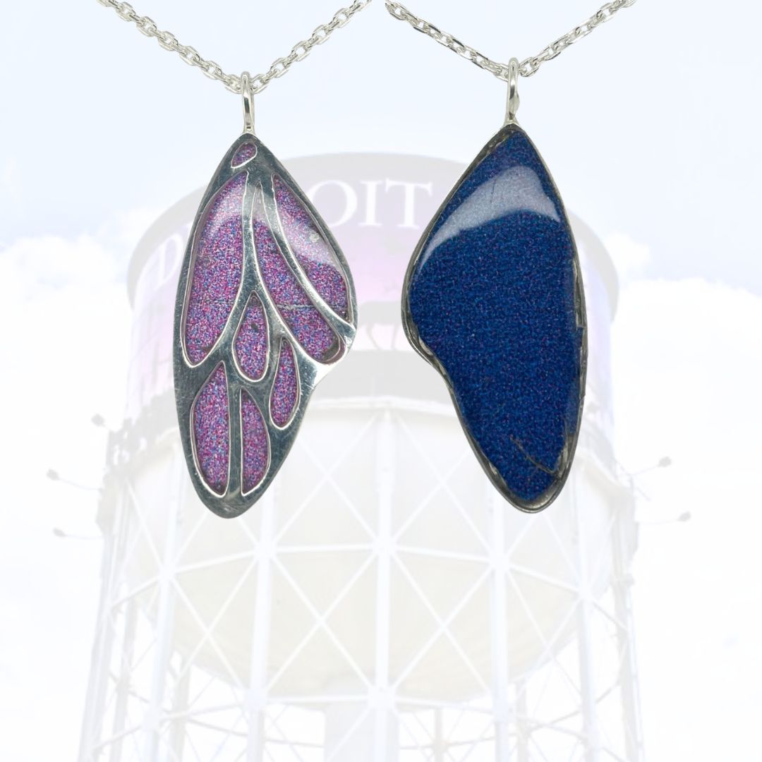 Detroit Zoo Vivian Butterfly Necklace | Silver