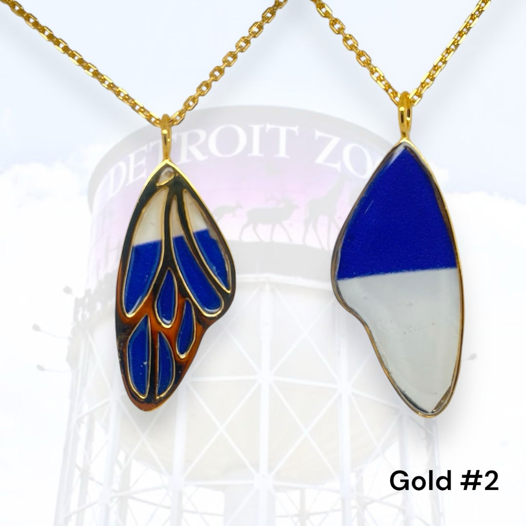 Detroit Zoo Vivian Butterfly Necklace | Gold