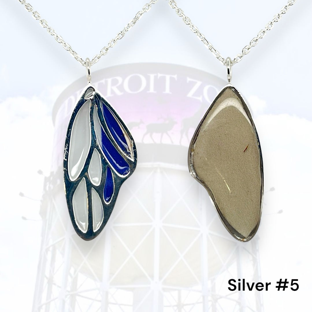 Detroit Zoo Vivian Butterfly Necklace | Silver