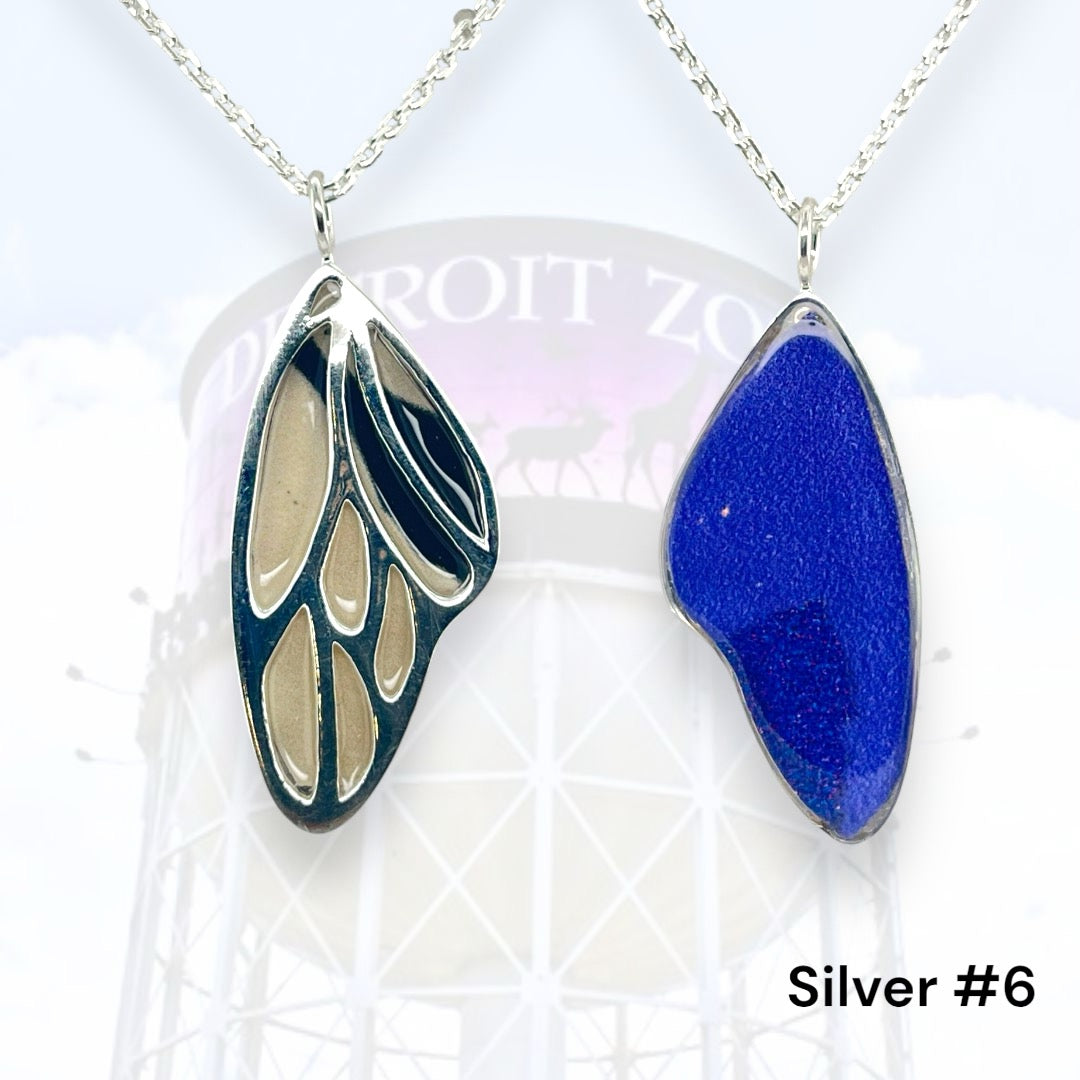 Detroit Zoo Vivian Butterfly Necklace | Silver