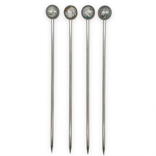 Drink Picks | Stainless Steel | Set of 4