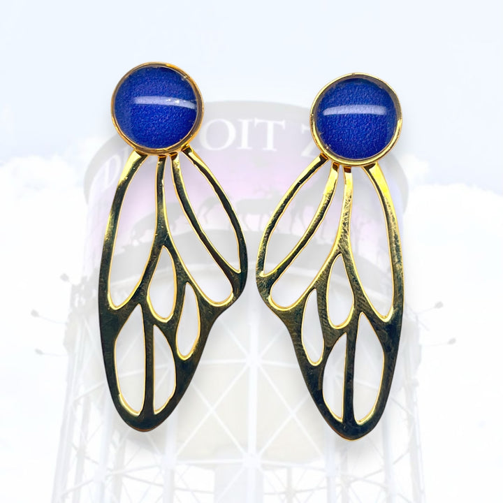 Detroit Zoo Callie Butterfly Earrings | Gold