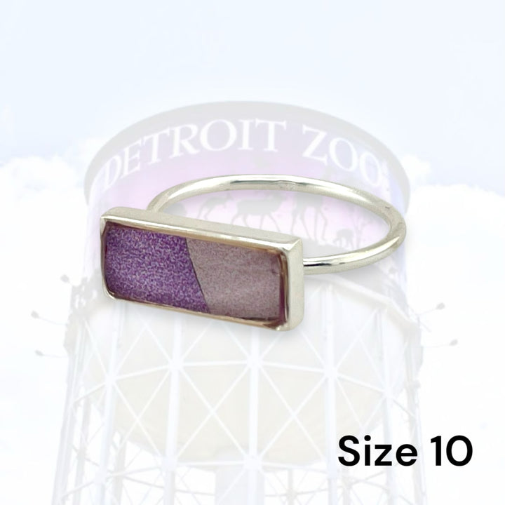 Detroit Zoo Lauren Ring | Silver Size 10