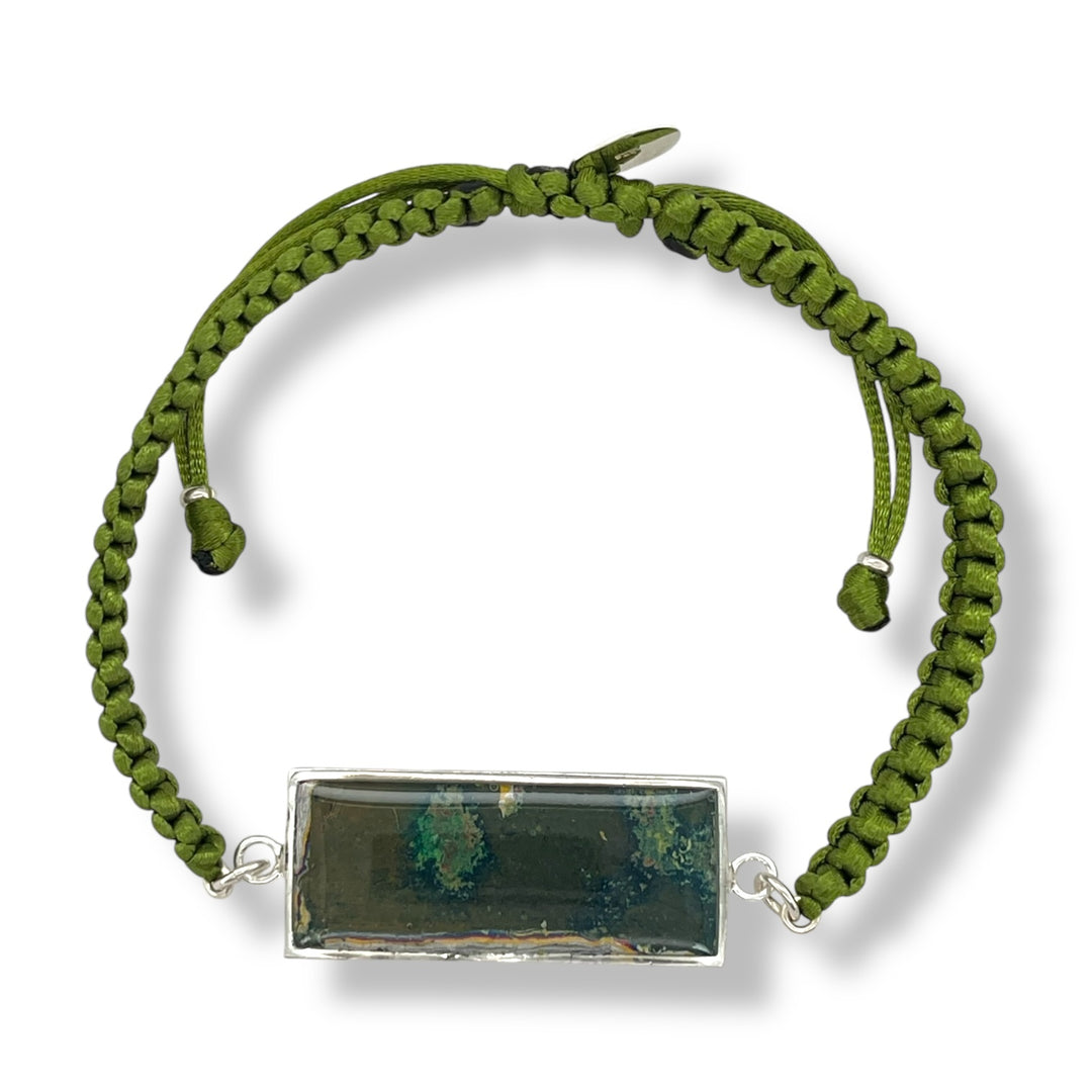 Carl Bracelet | Silver | Green