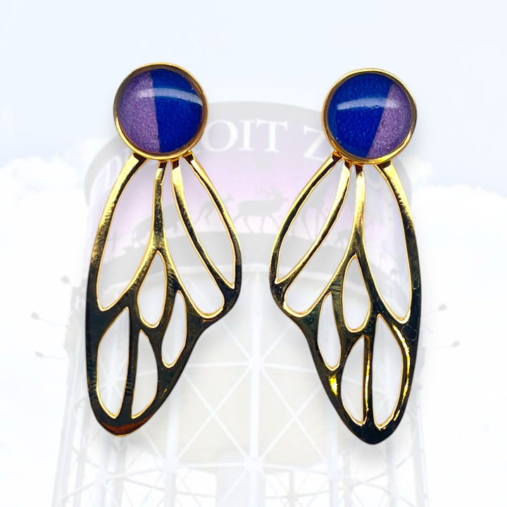 Detroit Zoo Callie Butterfly Earrings | Gold