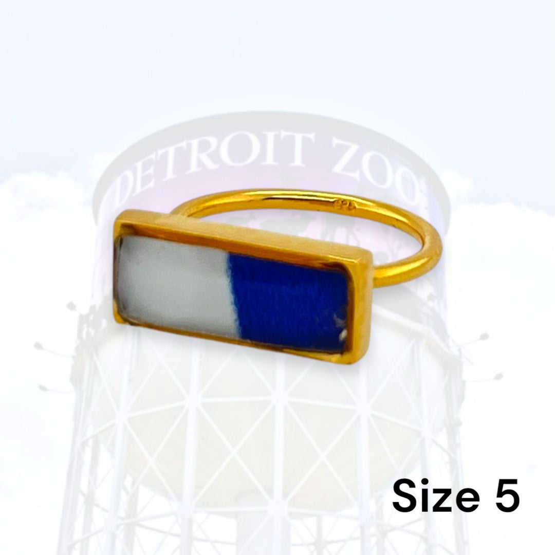 Detroit Zoo Lauren Ring | Gold Size 5