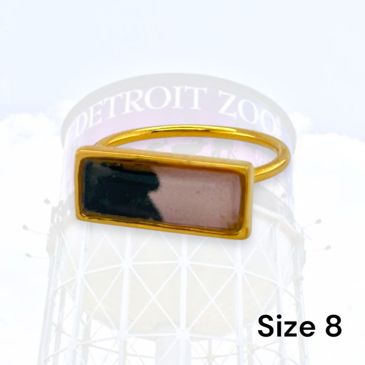 Detroit Zoo Lauren Ring | Gold Size 8