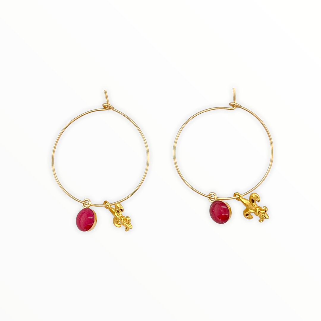 Fleur De Lis Monique Earrings | Gold