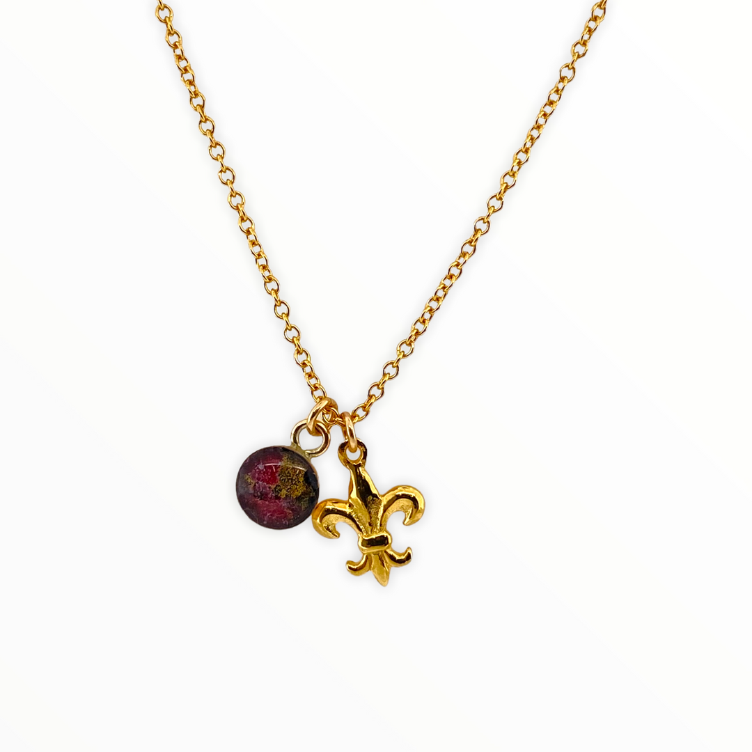 Fleur De Lis Briana Necklace | Gold